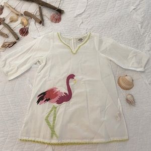 Mini Boden cotton embroidered tunic dress cover-up